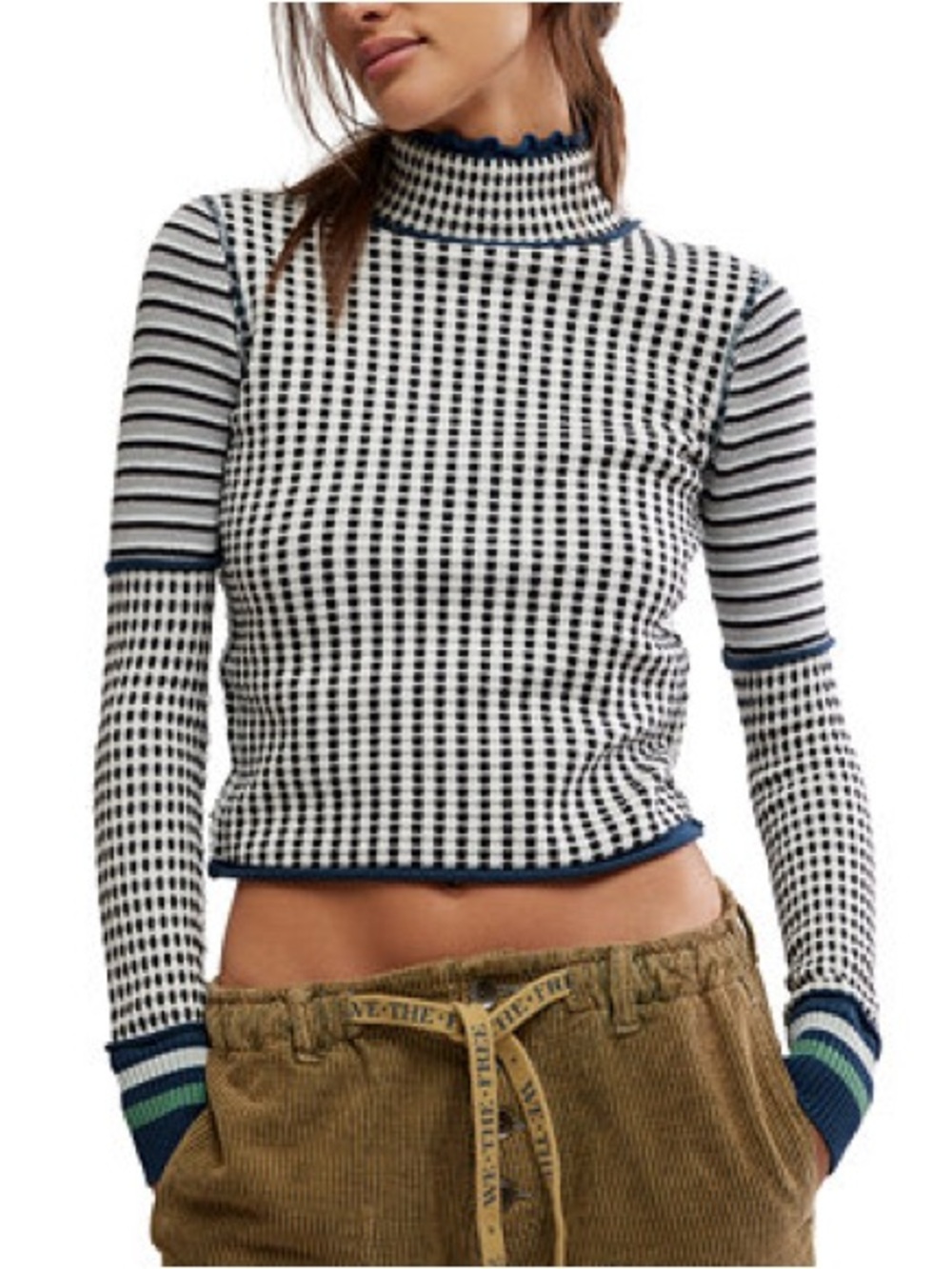 Free People Women's Gamer Cuff Long-Sleeve Sweater